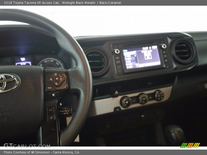 Midnight Black Metallic / Black/Caramel 2018 Toyota Tacoma SR Access Cab