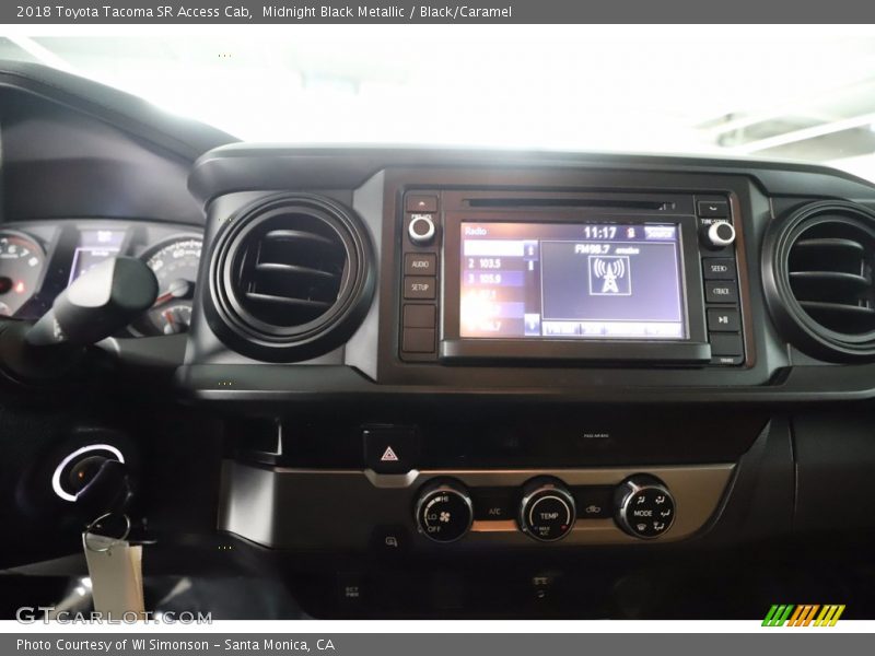 Midnight Black Metallic / Black/Caramel 2018 Toyota Tacoma SR Access Cab