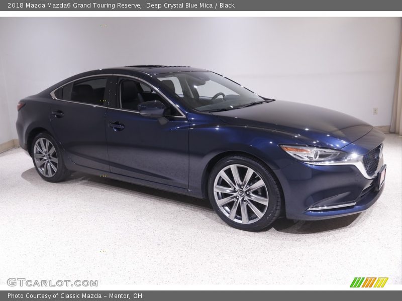 Deep Crystal Blue Mica / Black 2018 Mazda Mazda6 Grand Touring Reserve