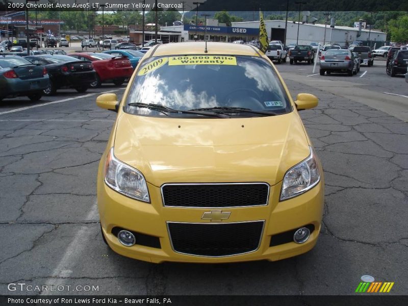 Summer Yellow / Charcoal 2009 Chevrolet Aveo Aveo5 LT