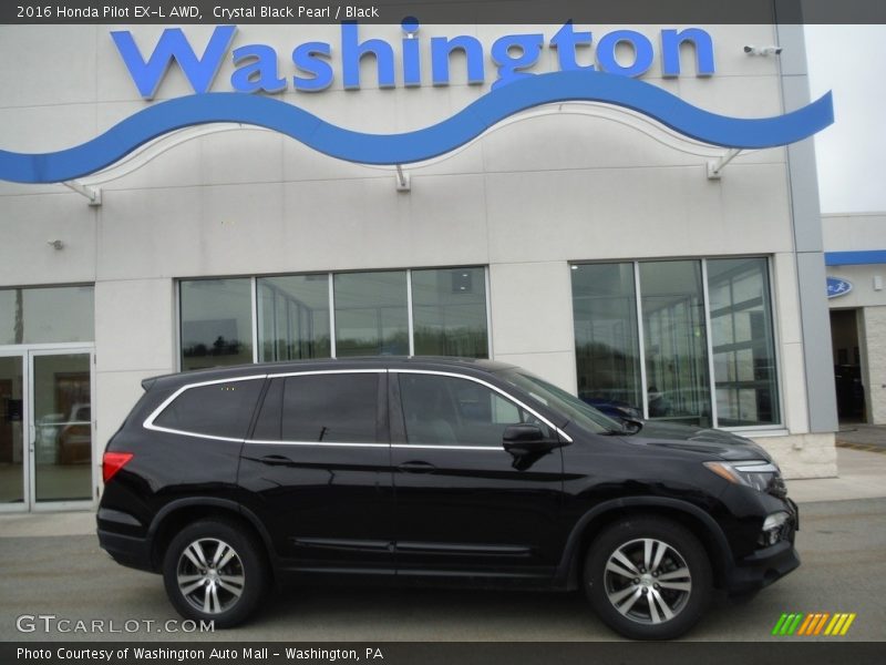 Crystal Black Pearl / Black 2016 Honda Pilot EX-L AWD