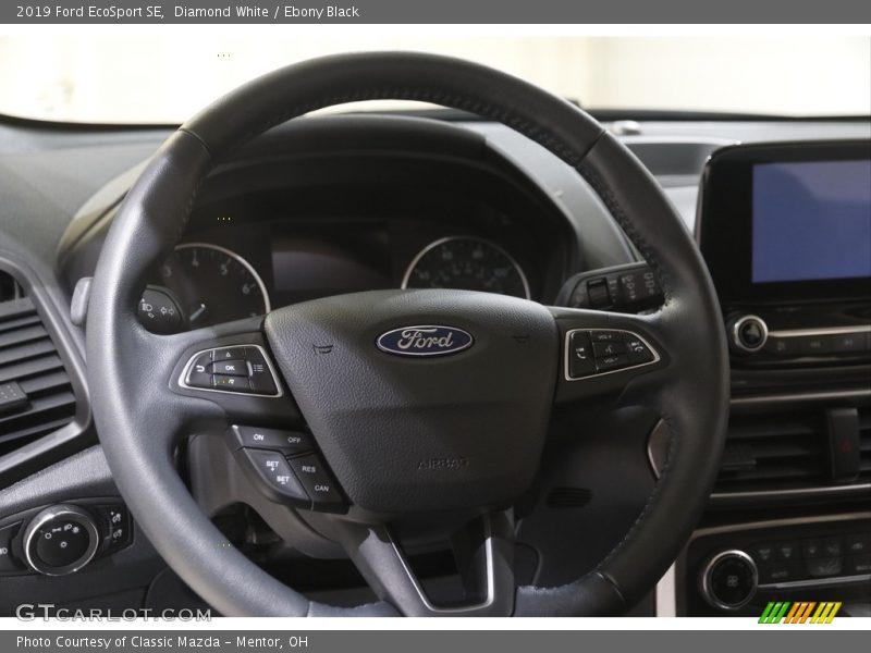 Diamond White / Ebony Black 2019 Ford EcoSport SE