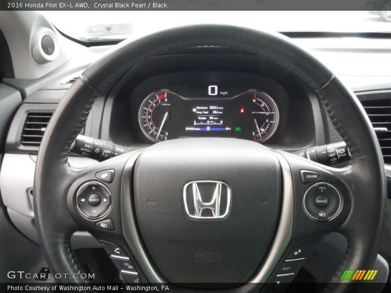 Crystal Black Pearl / Black 2016 Honda Pilot EX-L AWD