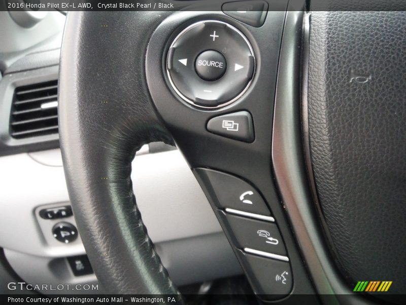 Crystal Black Pearl / Black 2016 Honda Pilot EX-L AWD