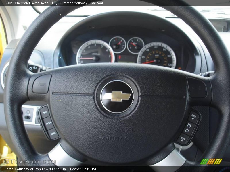 Summer Yellow / Charcoal 2009 Chevrolet Aveo Aveo5 LT