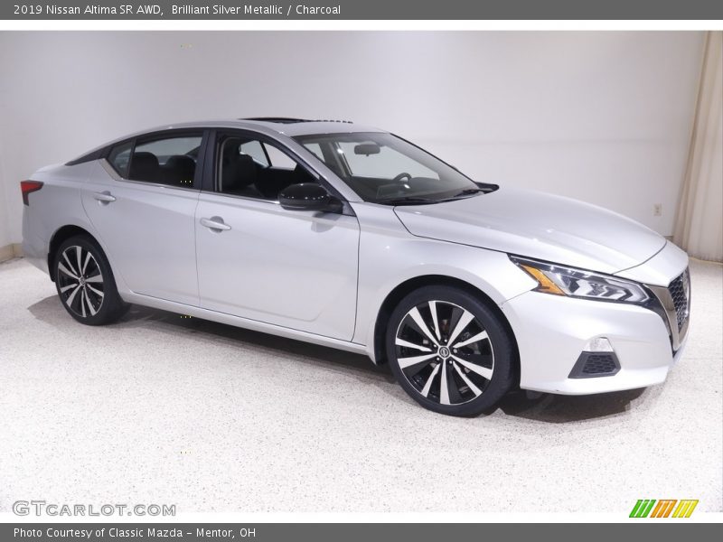 Brilliant Silver Metallic / Charcoal 2019 Nissan Altima SR AWD