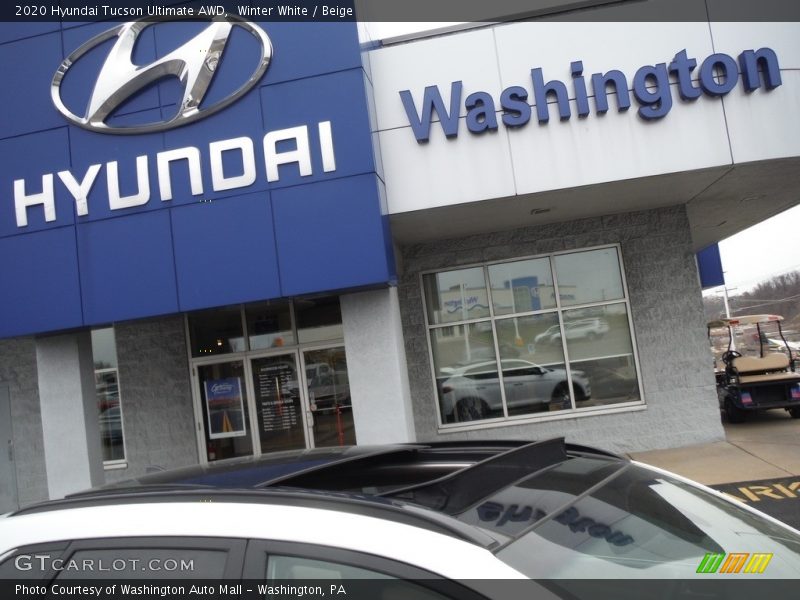 Winter White / Beige 2020 Hyundai Tucson Ultimate AWD