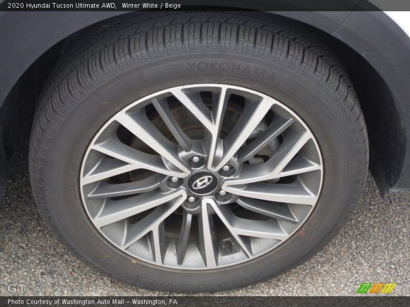 Winter White / Beige 2020 Hyundai Tucson Ultimate AWD