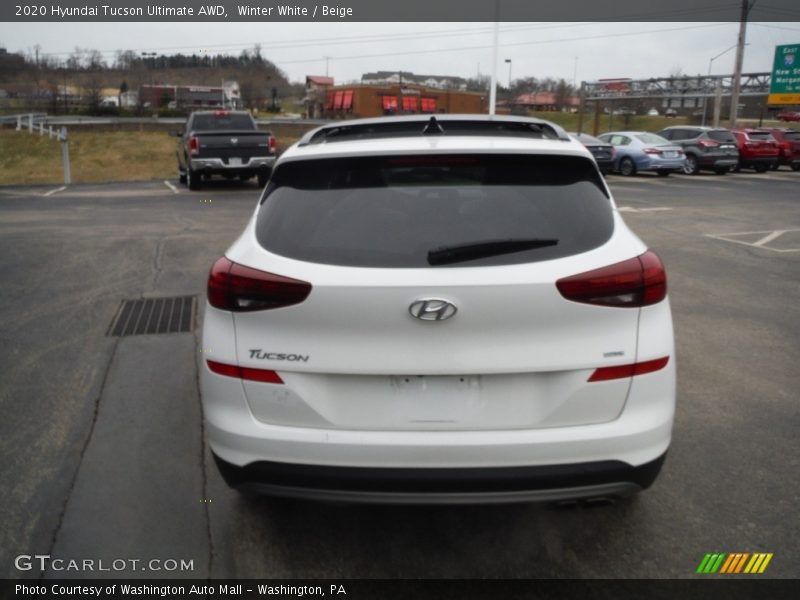 Winter White / Beige 2020 Hyundai Tucson Ultimate AWD