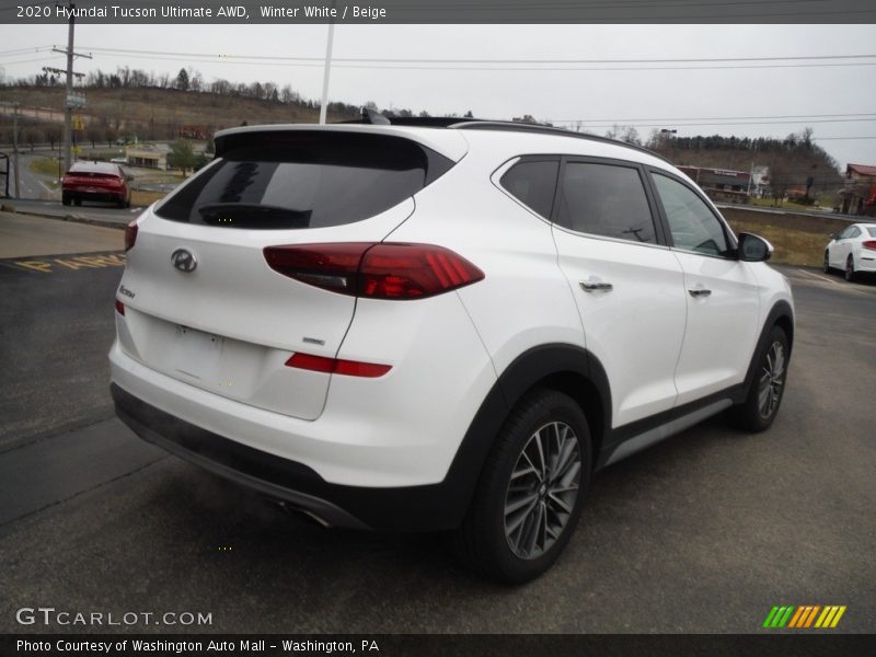 Winter White / Beige 2020 Hyundai Tucson Ultimate AWD