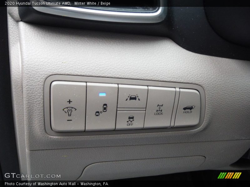 Winter White / Beige 2020 Hyundai Tucson Ultimate AWD