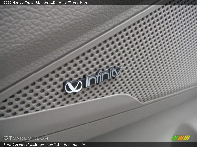 Winter White / Beige 2020 Hyundai Tucson Ultimate AWD
