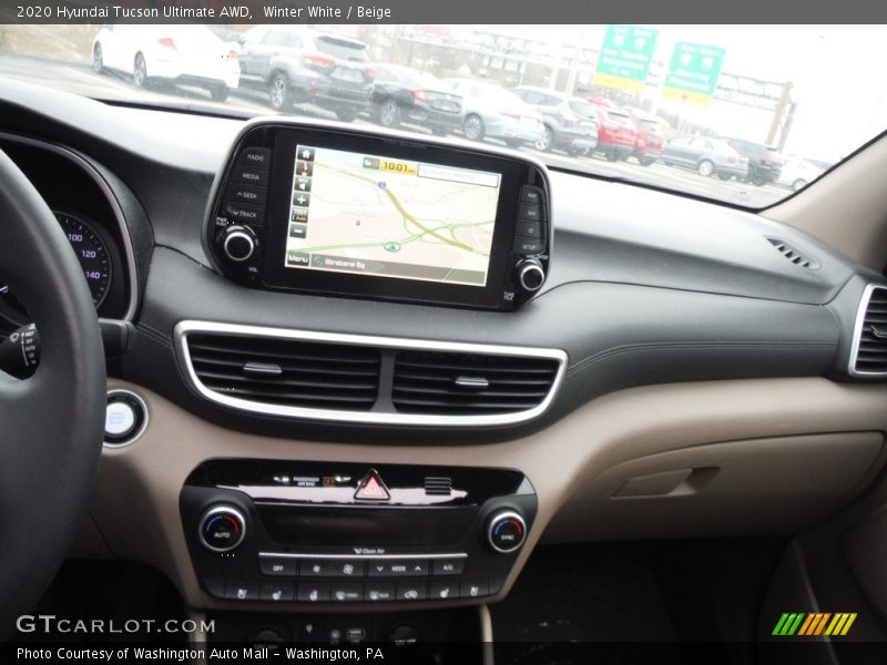 Winter White / Beige 2020 Hyundai Tucson Ultimate AWD