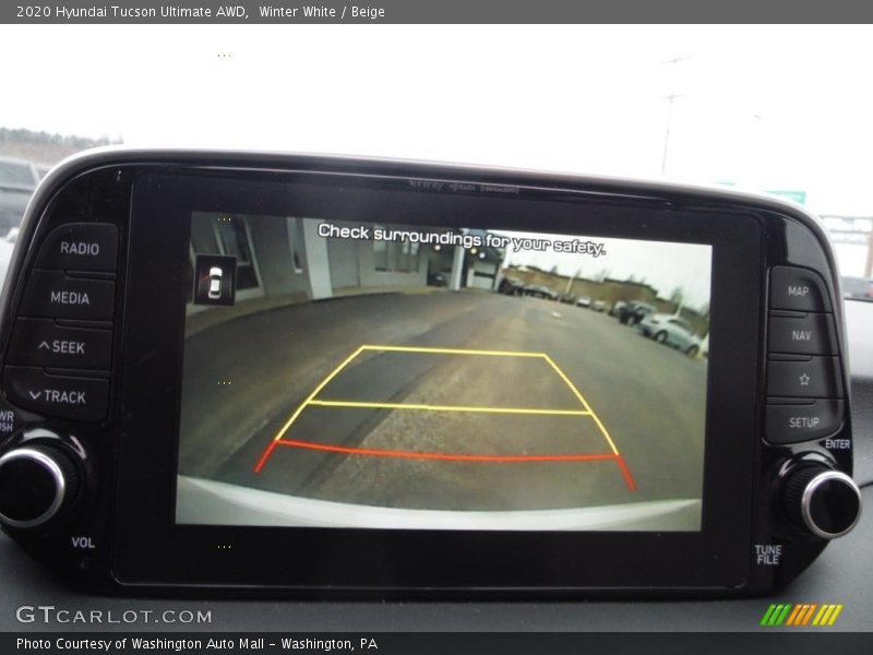 Winter White / Beige 2020 Hyundai Tucson Ultimate AWD