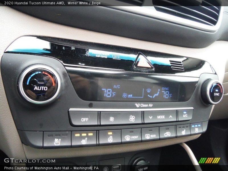 Winter White / Beige 2020 Hyundai Tucson Ultimate AWD
