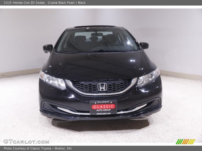 Crystal Black Pearl / Black 2015 Honda Civic EX Sedan
