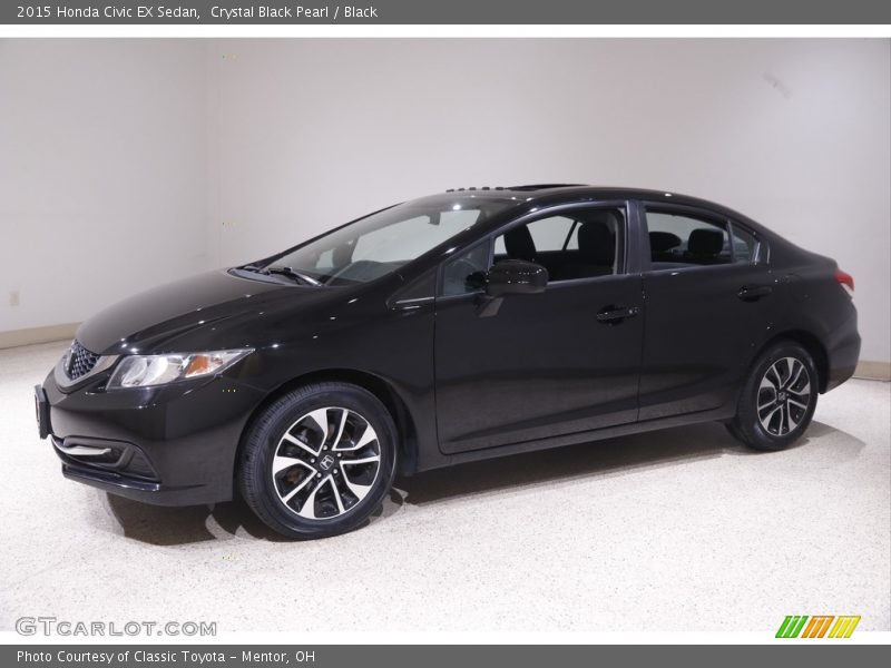 Crystal Black Pearl / Black 2015 Honda Civic EX Sedan