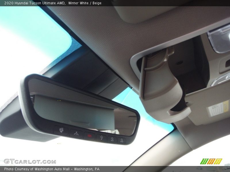 Winter White / Beige 2020 Hyundai Tucson Ultimate AWD