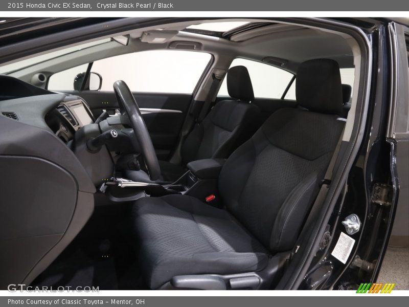 Crystal Black Pearl / Black 2015 Honda Civic EX Sedan