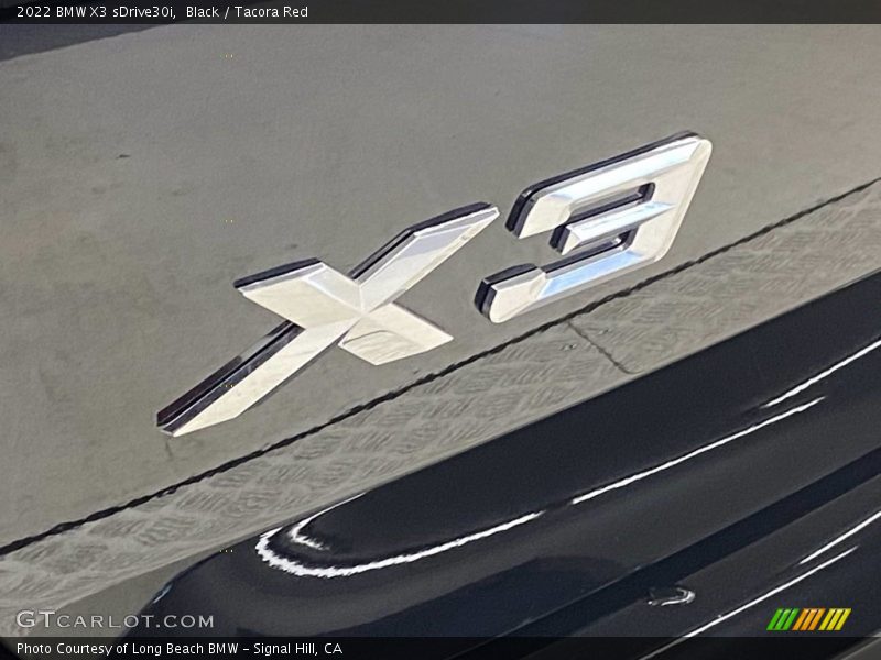 Black / Tacora Red 2022 BMW X3 sDrive30i