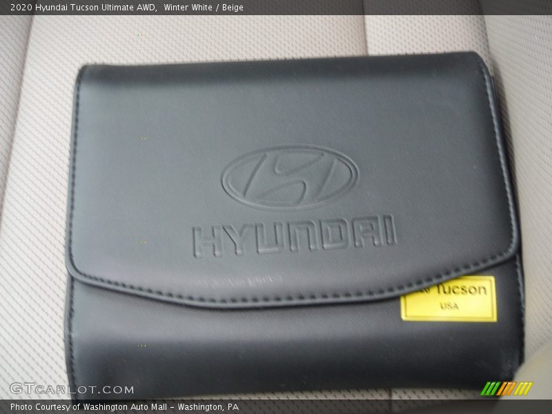 Winter White / Beige 2020 Hyundai Tucson Ultimate AWD