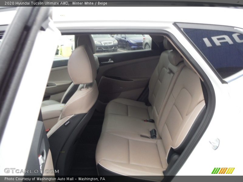 Winter White / Beige 2020 Hyundai Tucson Ultimate AWD