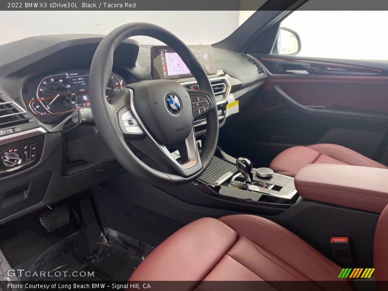 Black / Tacora Red 2022 BMW X3 sDrive30i