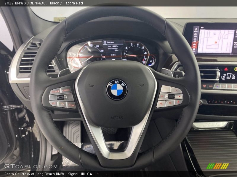 Black / Tacora Red 2022 BMW X3 sDrive30i