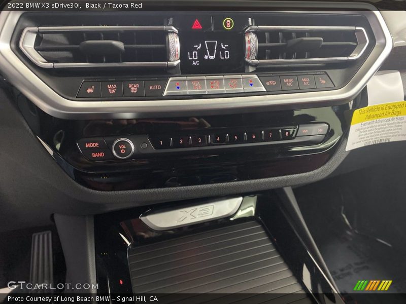 Black / Tacora Red 2022 BMW X3 sDrive30i