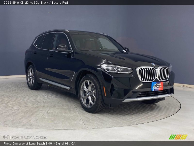 Black / Tacora Red 2022 BMW X3 sDrive30i