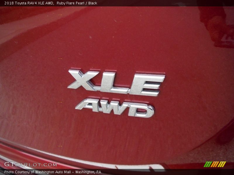 Ruby Flare Pearl / Black 2018 Toyota RAV4 XLE AWD