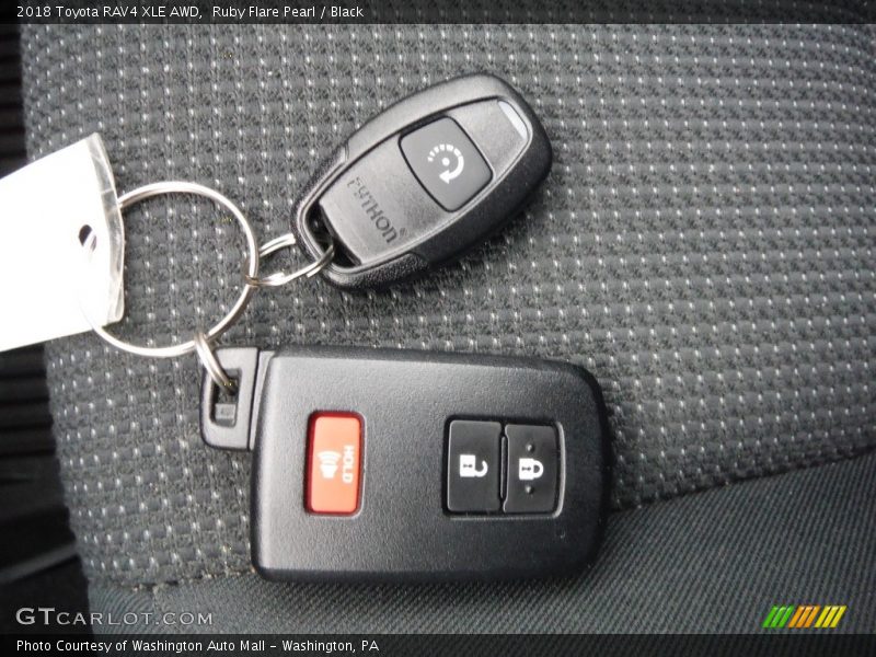 Ruby Flare Pearl / Black 2018 Toyota RAV4 XLE AWD