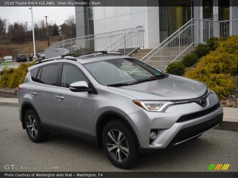 Silver Sky Metallic / Black 2018 Toyota RAV4 XLE AWD