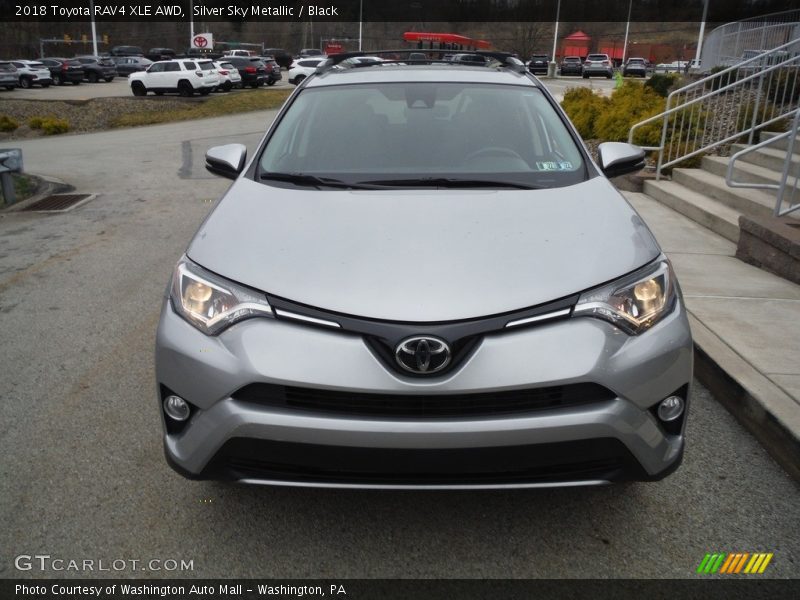 Silver Sky Metallic / Black 2018 Toyota RAV4 XLE AWD