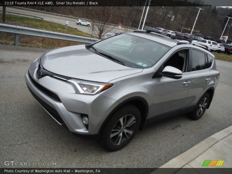 Silver Sky Metallic / Black 2018 Toyota RAV4 XLE AWD