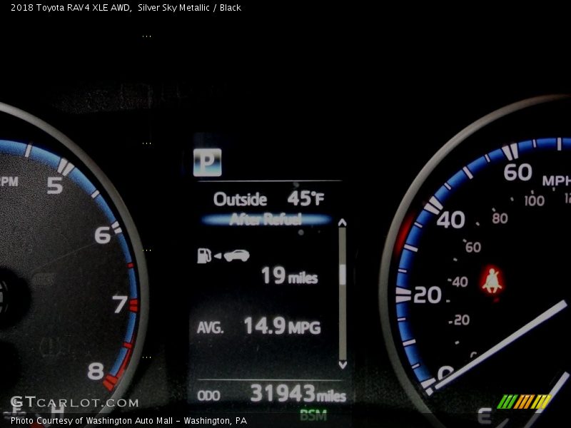 Silver Sky Metallic / Black 2018 Toyota RAV4 XLE AWD