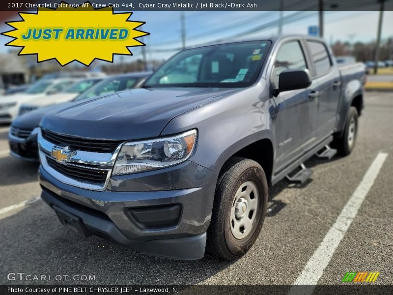 Cyber Gray Metallic / Jet Black/­Dark Ash 2017 Chevrolet Colorado WT Crew Cab 4x4