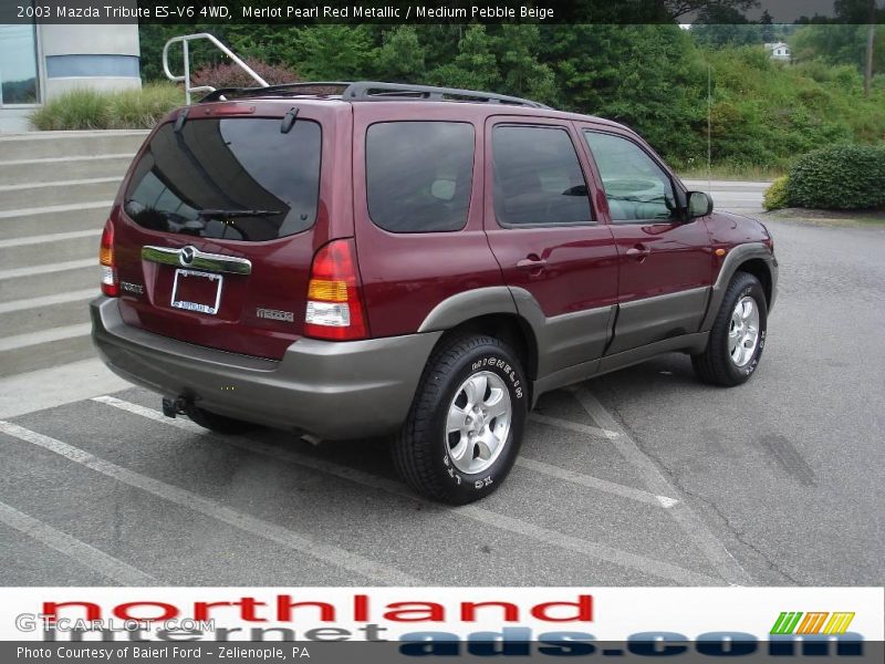 Merlot Pearl Red Metallic / Medium Pebble Beige 2003 Mazda Tribute ES-V6 4WD
