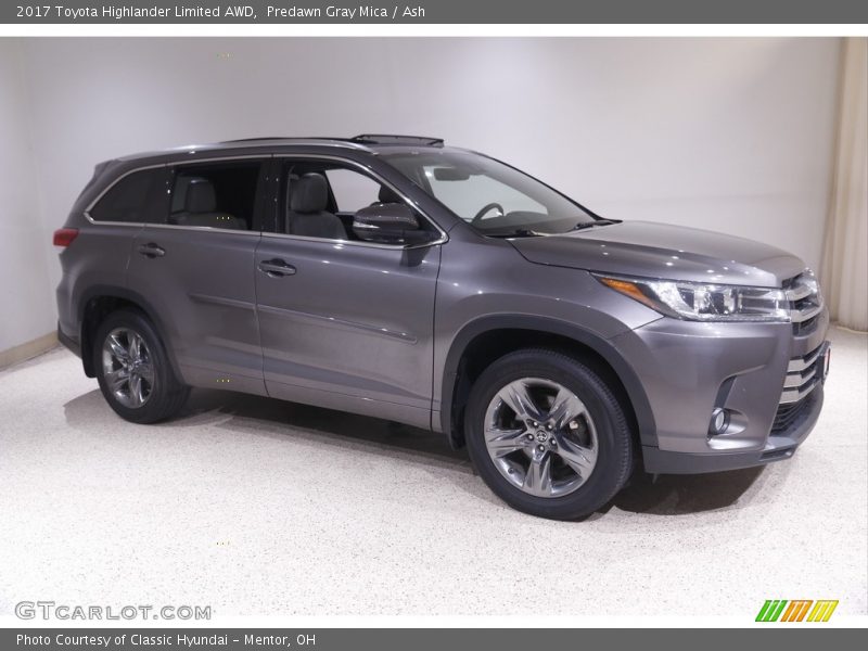 Predawn Gray Mica / Ash 2017 Toyota Highlander Limited AWD