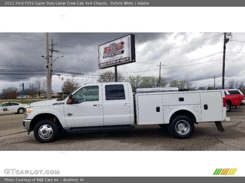 Oxford White / Adobe 2012 Ford F350 Super Duty Lariat Crew Cab 4x4 Chassis