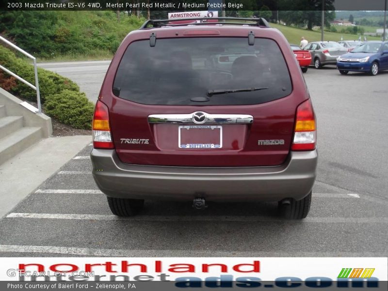 Merlot Pearl Red Metallic / Medium Pebble Beige 2003 Mazda Tribute ES-V6 4WD