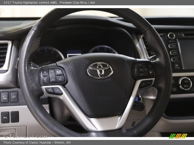 Predawn Gray Mica / Ash 2017 Toyota Highlander Limited AWD
