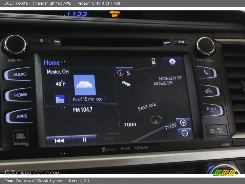 Predawn Gray Mica / Ash 2017 Toyota Highlander Limited AWD