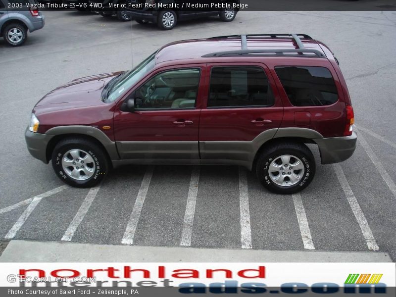 Merlot Pearl Red Metallic / Medium Pebble Beige 2003 Mazda Tribute ES-V6 4WD