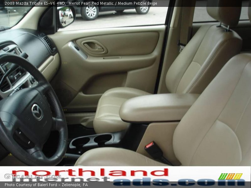 Merlot Pearl Red Metallic / Medium Pebble Beige 2003 Mazda Tribute ES-V6 4WD