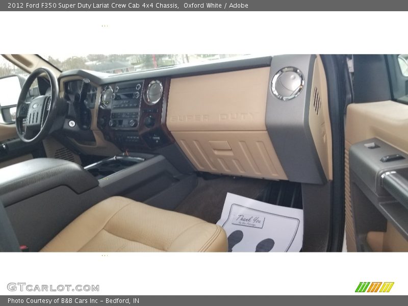 Oxford White / Adobe 2012 Ford F350 Super Duty Lariat Crew Cab 4x4 Chassis