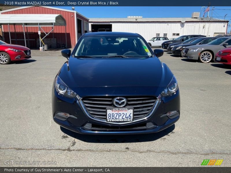 Deep Crystal Blue Mica / Black 2018 Mazda MAZDA3 Sport 4 Door