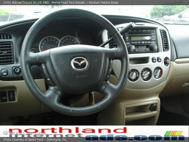 Merlot Pearl Red Metallic / Medium Pebble Beige 2003 Mazda Tribute ES-V6 4WD