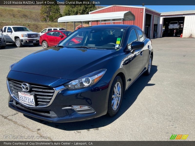 Deep Crystal Blue Mica / Black 2018 Mazda MAZDA3 Sport 4 Door