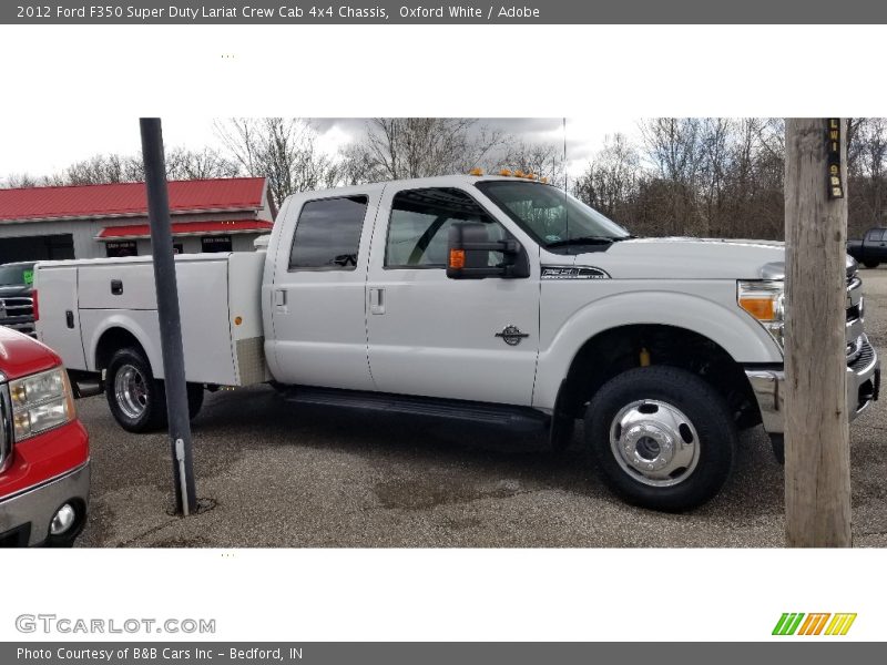 Oxford White / Adobe 2012 Ford F350 Super Duty Lariat Crew Cab 4x4 Chassis